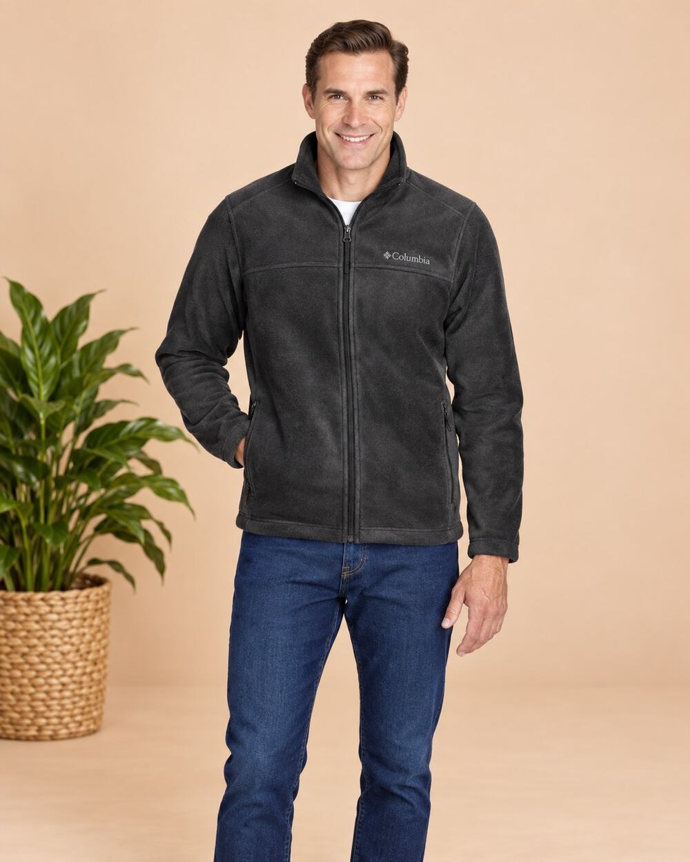 NWT Columbia Men S Granite Mountain Fleece Jacket Size XSmall Charcoal Gray